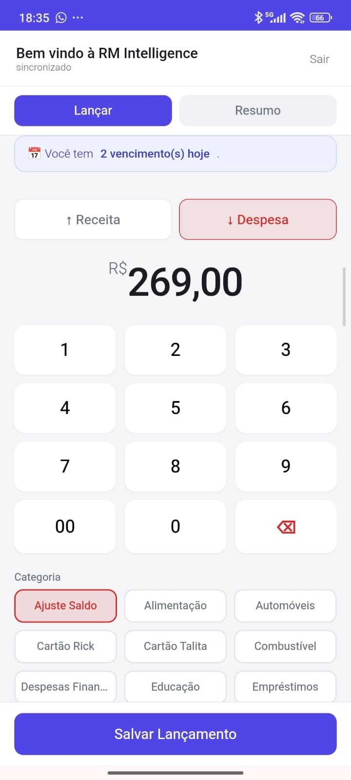 Tela de lançamento no celular